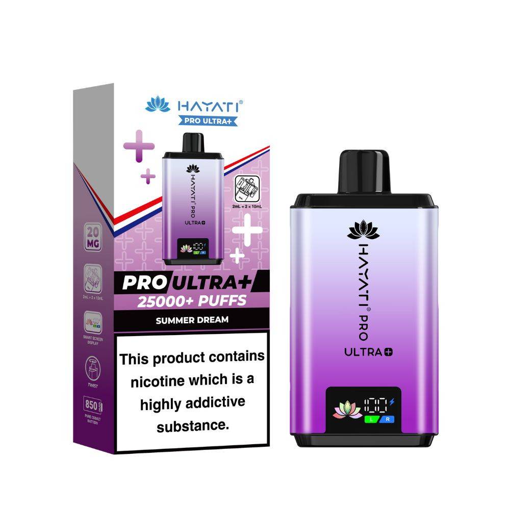 Hayati Pro Ultra Plus 25k Vape Kit Box of 5 Summer Dream