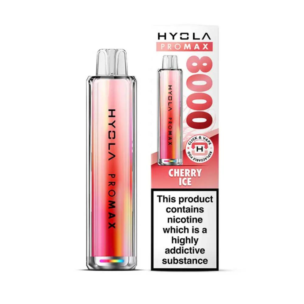 Hyola Pro Max 8000 Vape Kit Box of 5 Cherry Ice