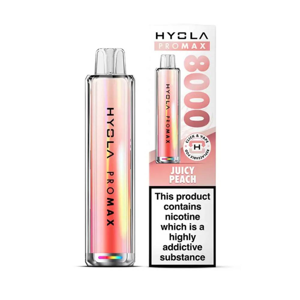 Hyola Pro Max 8000 Vape Kit Box of 5 Juicy Peach
