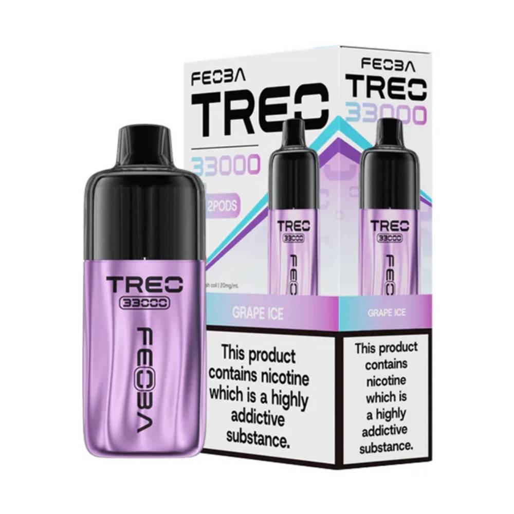 Feoba Treo 33k Prefilled Vape it Box of 5 Grape Ice