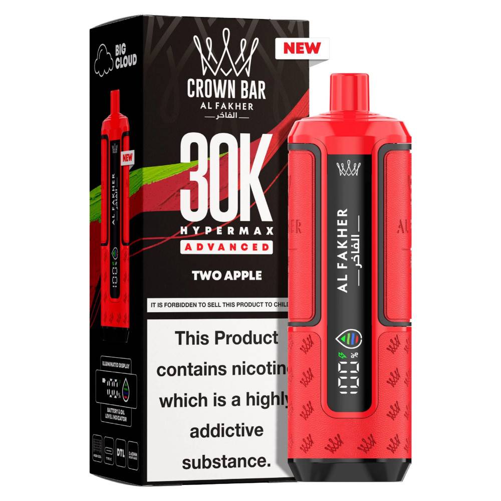 Al Fakher 30k Hypermax Pods Box of 5 Two Apple