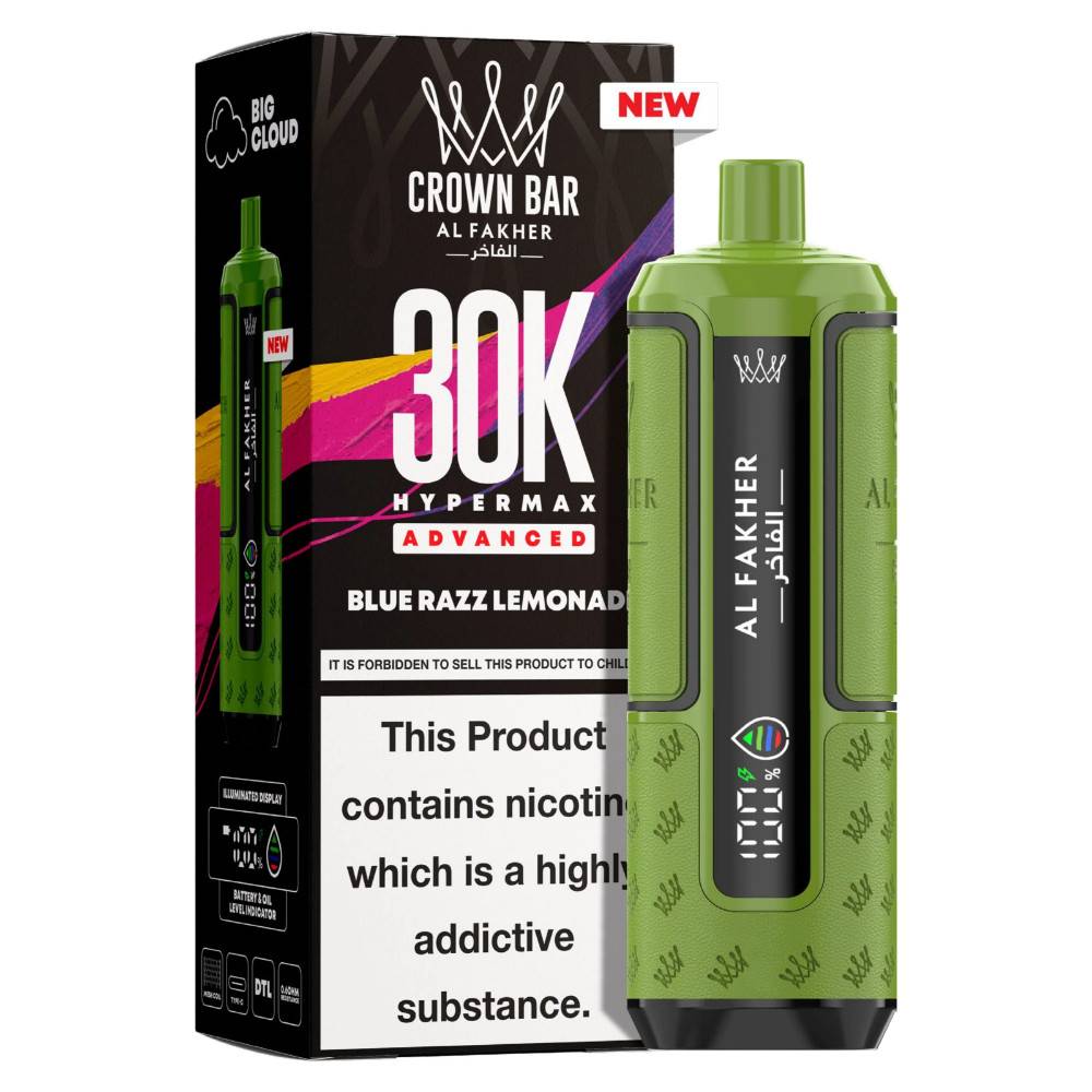 Al Fakher 30k Hypermax Pods Box of 5 Blue Razz Lemonade