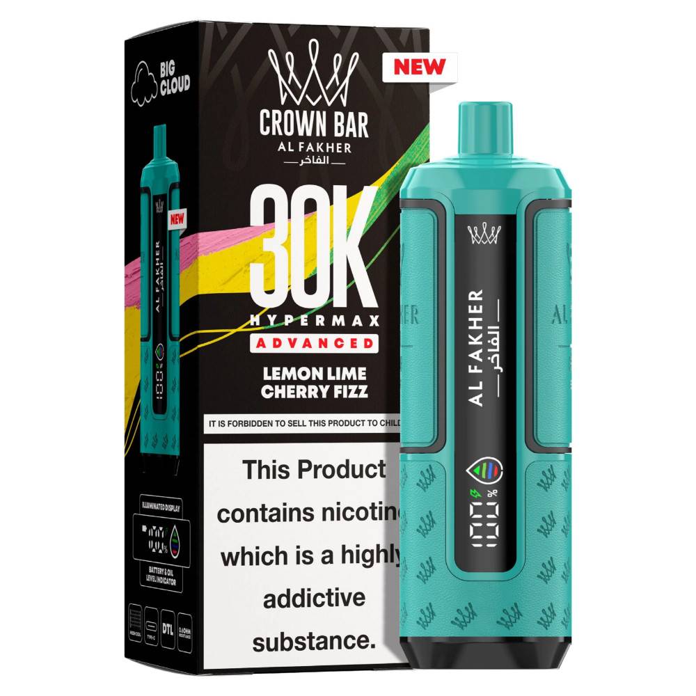 Al Fakher 30k Hypermax Pods Box of 5 Lemon Lime Cherry Fizz