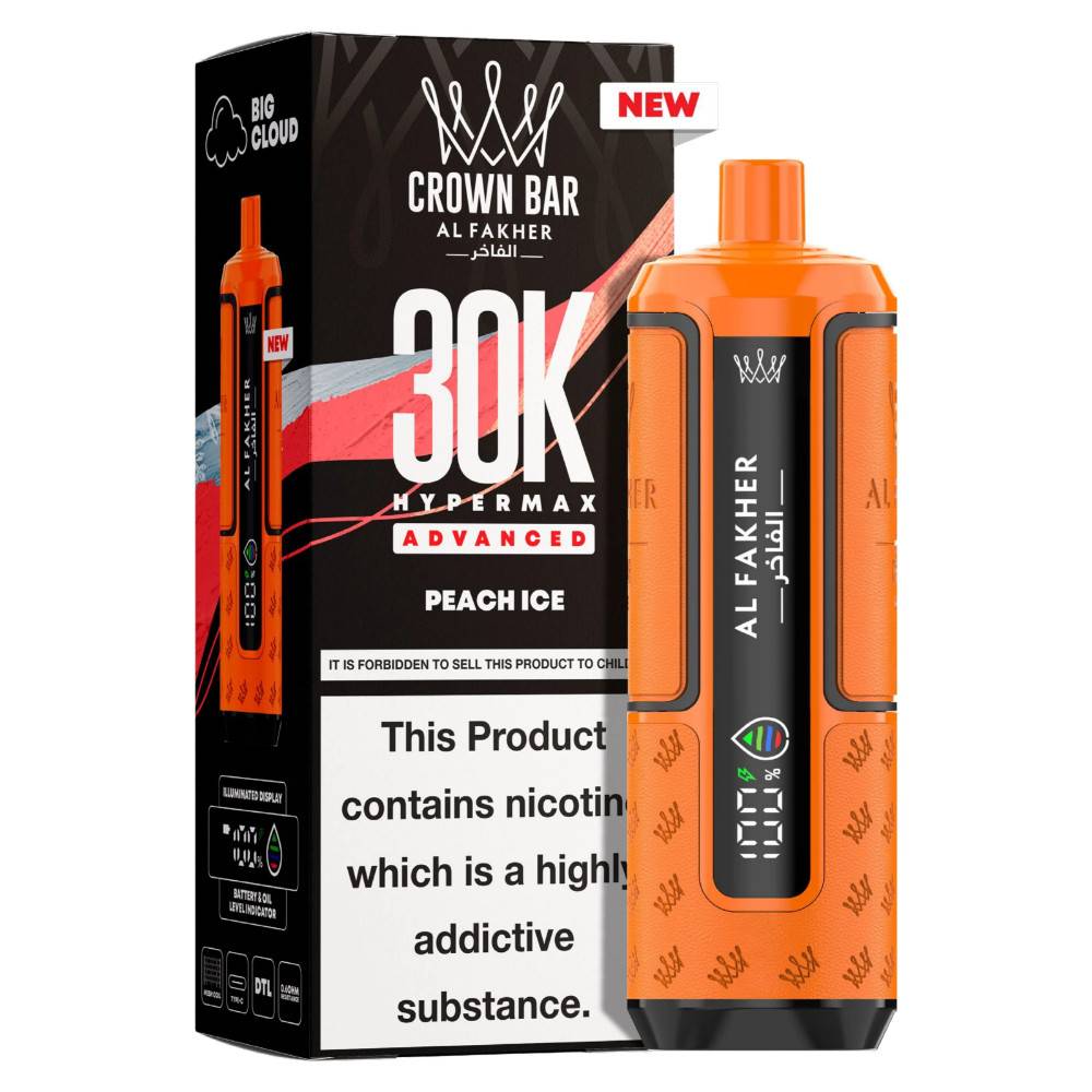 Al Fakher 30k Hypermax Pods Box of 5 Peach Ice